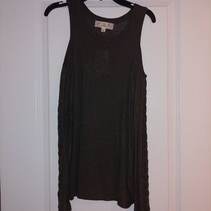 Cold shoulder sweater